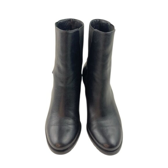 *Cole Haan Boots Womens Size 5B Black Leather Ankle Heeled Quiet Luxury Academia - Picture 3 of 14